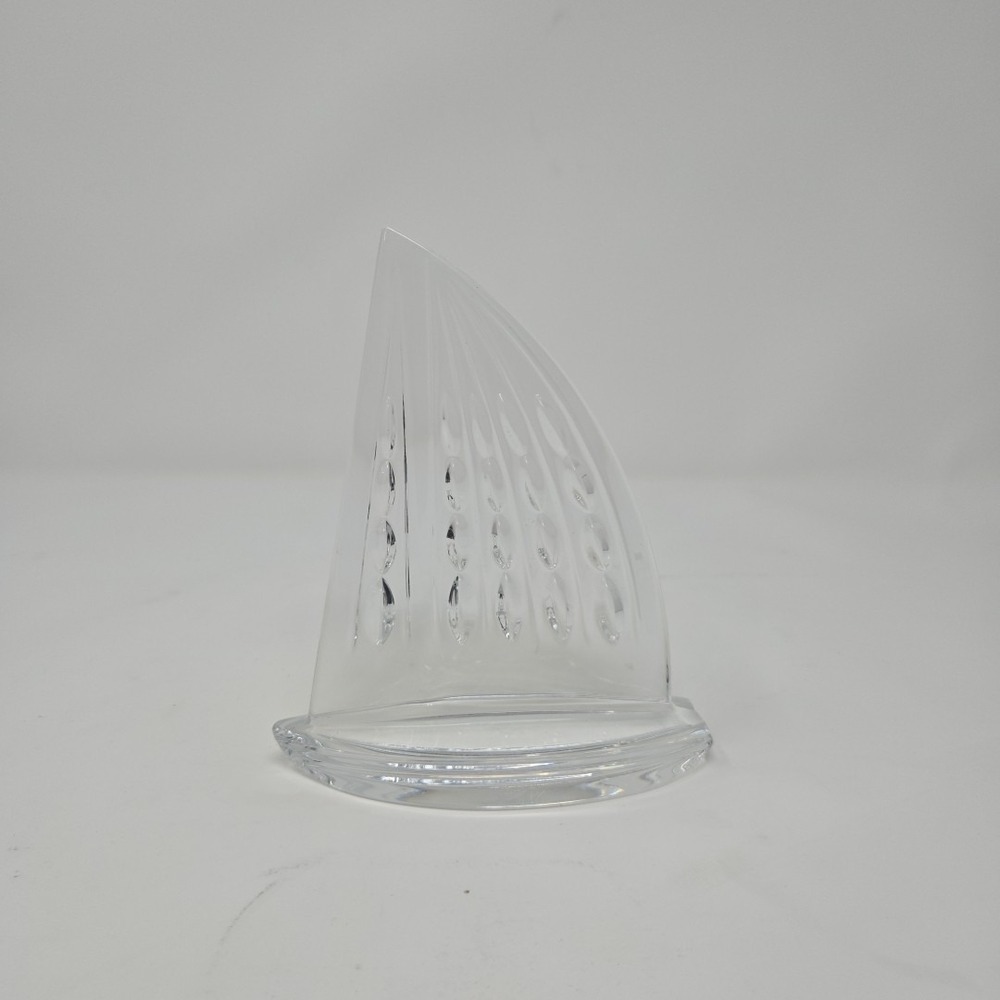 Vintage Waterford Crystal Clear Sailboat NAUTICAL Boat Paperweight Figurine 5.5"
